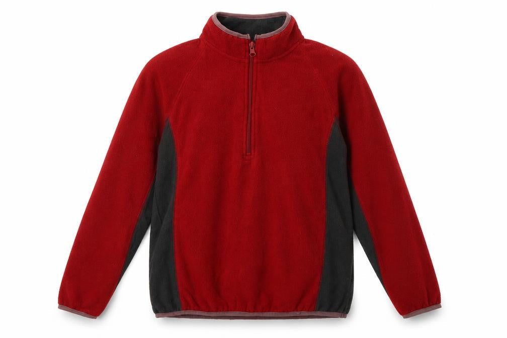 Tiso Womens Red Colourblock Polyester Henley Sweatshirt Size XS
