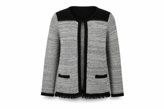 F&F Womens Grey Crew Neck  Acrylic Cardigan Jumper Size 14