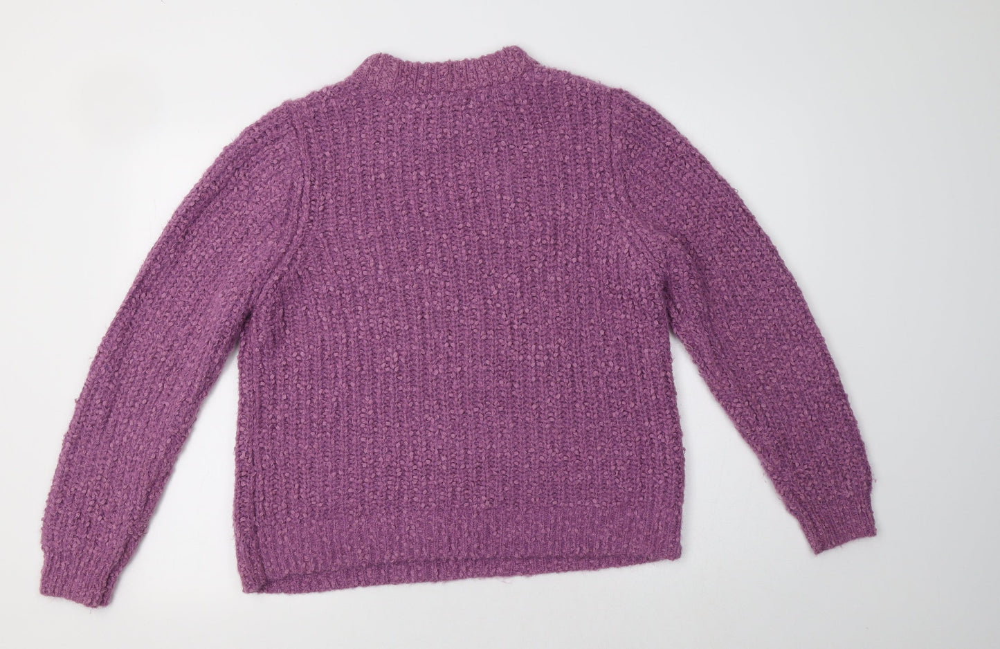 M&S Womens Purple Crew Neck   Pullover Jumper Size 16
