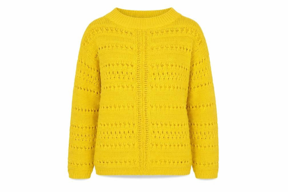 Matalan Womens Yellow Round Neck  Cotton Pullover Jumper Size M