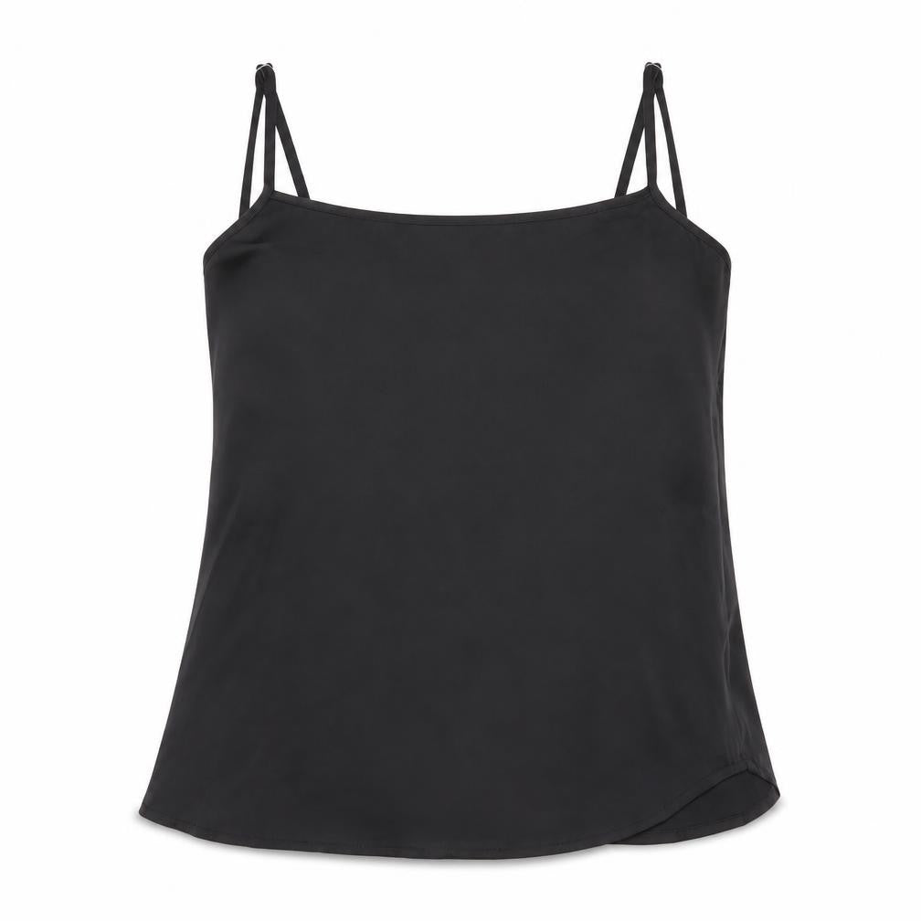 SheIn Womens Black  Polyester Camisole Blouse Size 10 Round Neck