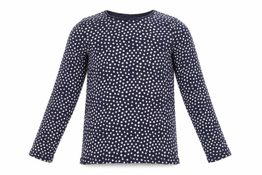 Tu Girls Blue Polka Dot Cotton Tunic Casual Size 7 Years Round Neck  - White Polka Dots