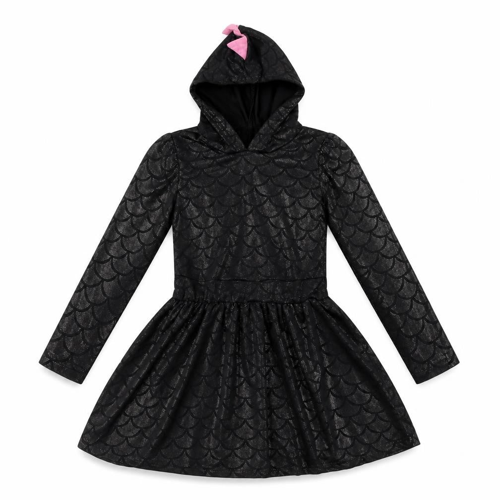 Jinxing Girls Grey Geometric Cotton A-Line  Size 6-7 Years  Crew Neck