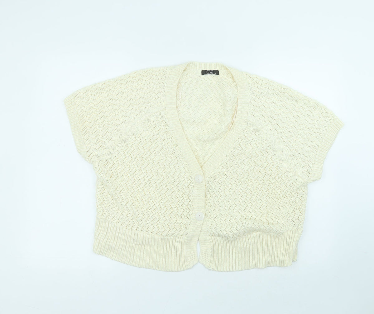 Bonmarché Womens White Jacket Coatigan Size L