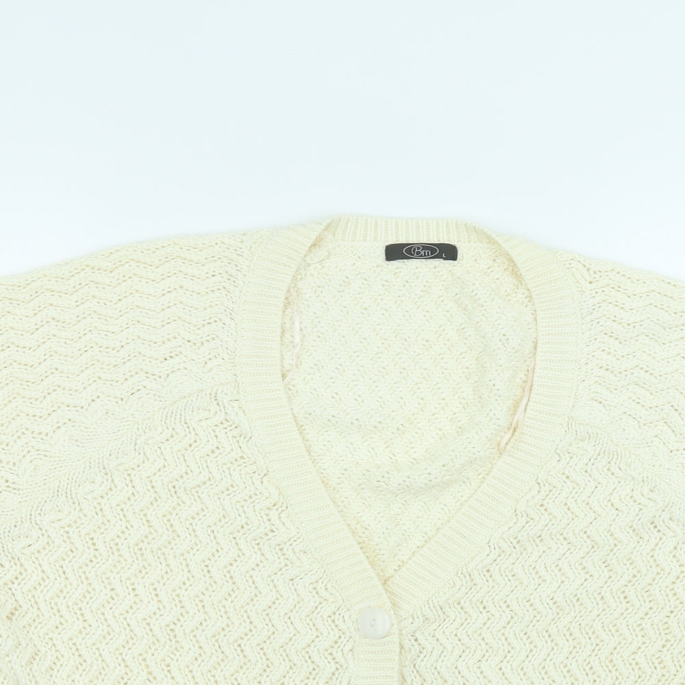 Bonmarché Womens White Jacket Coatigan Size L