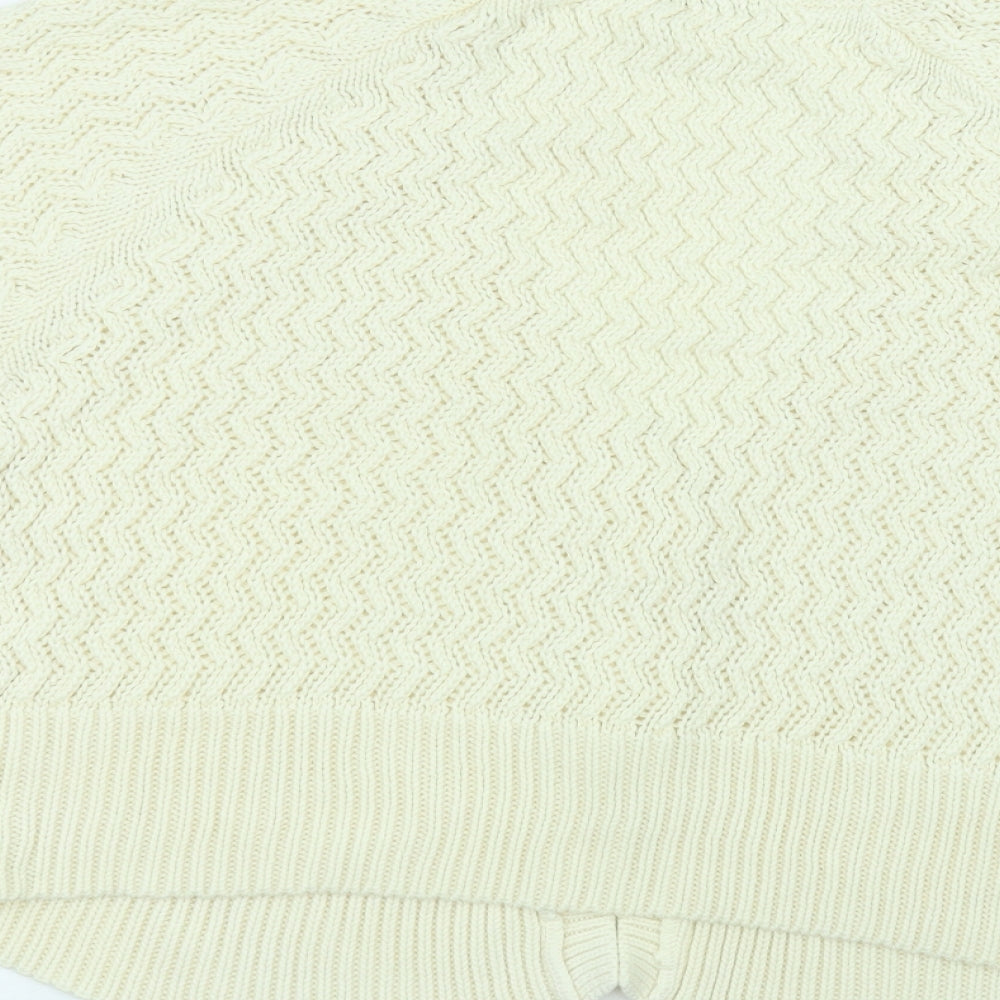 Bonmarché Womens White Jacket Coatigan Size L