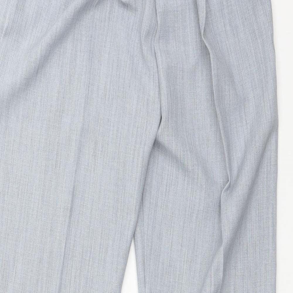 Preworn Womens Grey  Polyester Trousers  Size 14 L28 in Regular