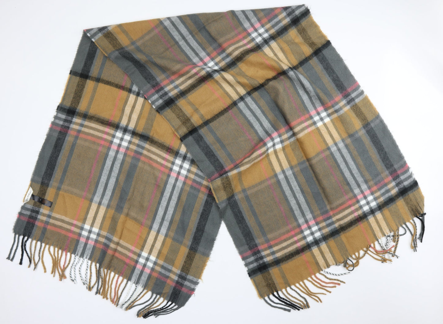 Miss Selfridge Womens Multicoloured Check Acrylic  Scarf