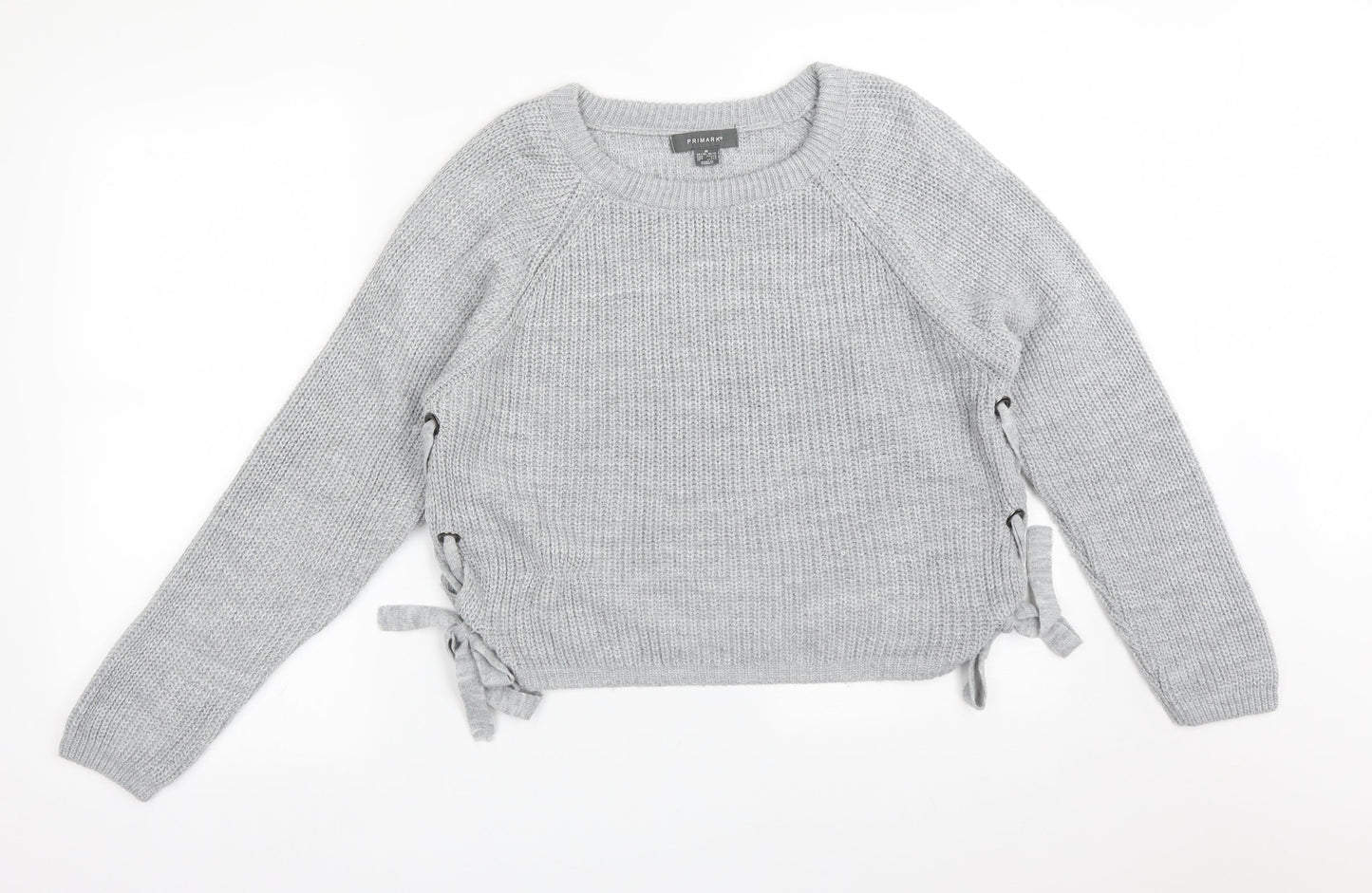 Primark Womens Grey  Acrylic Pullover Sweatshirt Size M