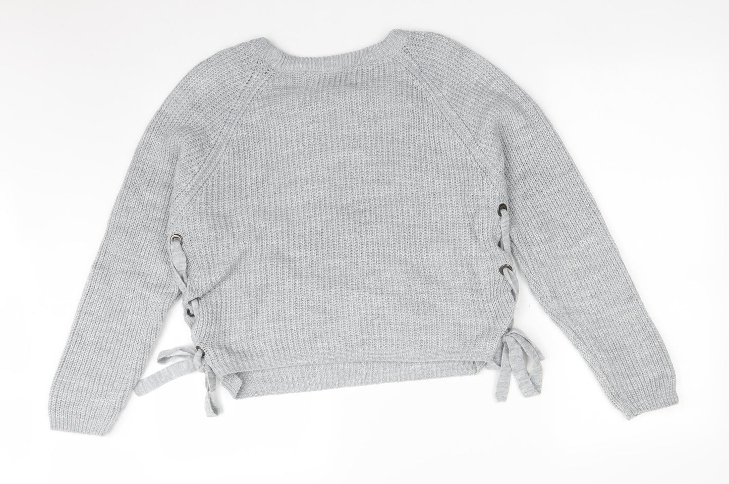 Primark Womens Grey  Acrylic Pullover Sweatshirt Size M