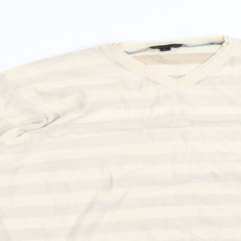 Stark Mens Multicoloured Striped Cotton Pullover Sweatshirt Size XL