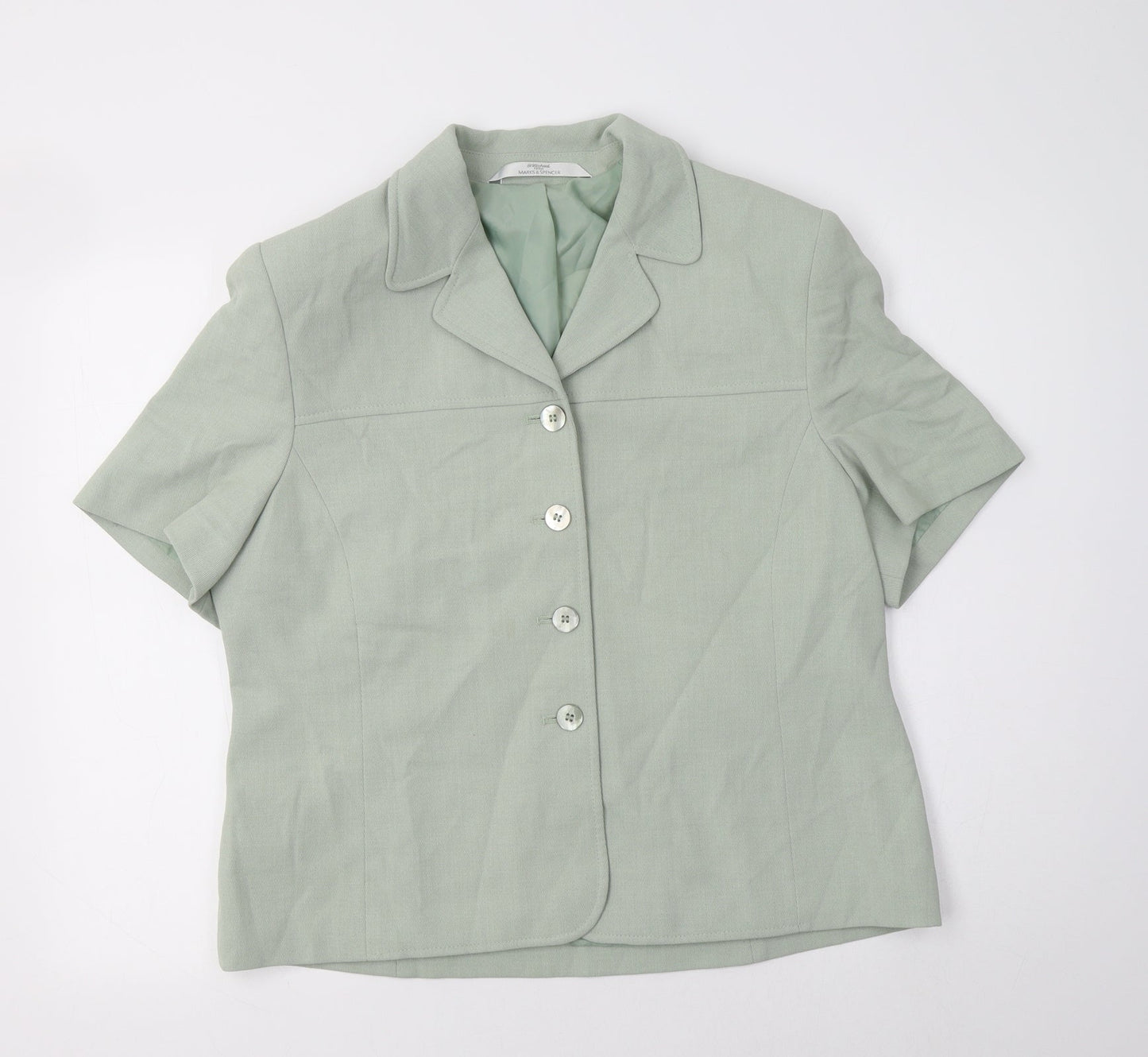 M&S Womens Green   Jacket Blazer Size 18