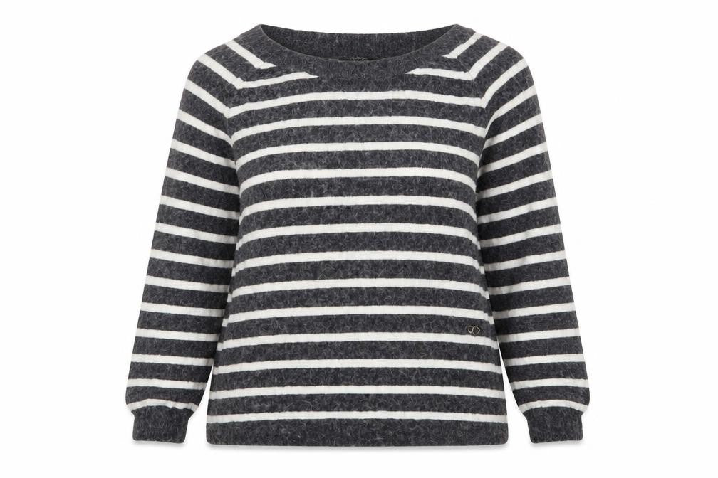 Topshop Womens Multicoloured Round Neck Striped Cotton Pullover Jumper Size 10