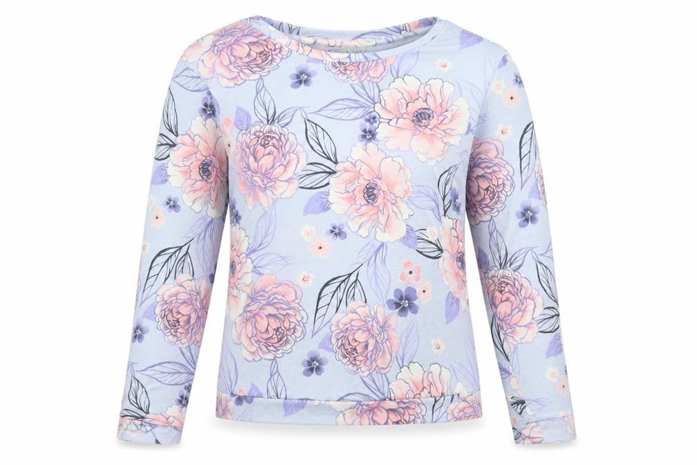 F&F Womens Multicoloured Floral Polyester Top Pyjama Top Size 8