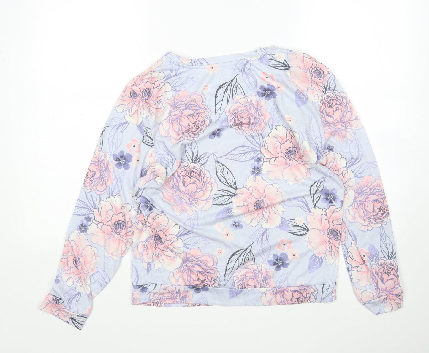 F&F Womens Multicoloured Floral Polyester Top Pyjama Top Size 8