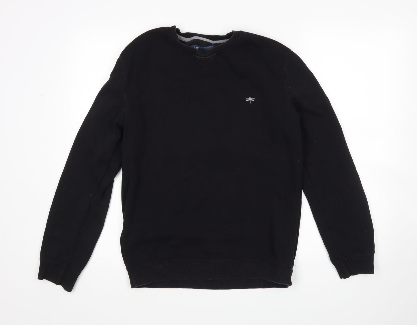 Matalan Mens Black  Cotton Pullover Sweatshirt Size S