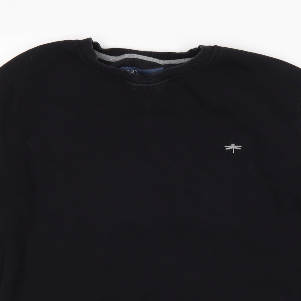 Matalan Mens Black  Cotton Pullover Sweatshirt Size S