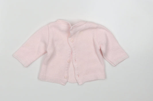 Jandelion Girls Pink  Acrylic Cardigan Jumper Size 0-3 Months   - NewBorn
