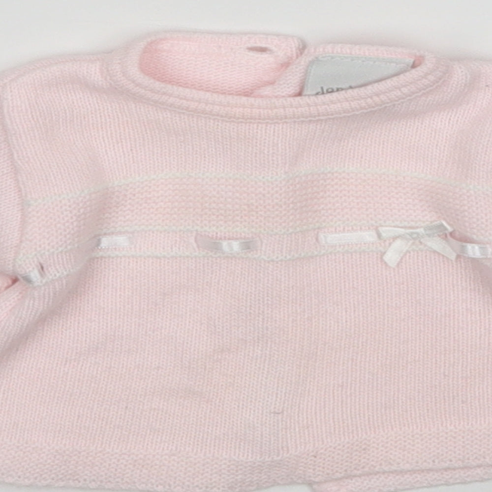 Jandelion Girls Pink  Acrylic Cardigan Jumper Size 0-3 Months   - NewBorn