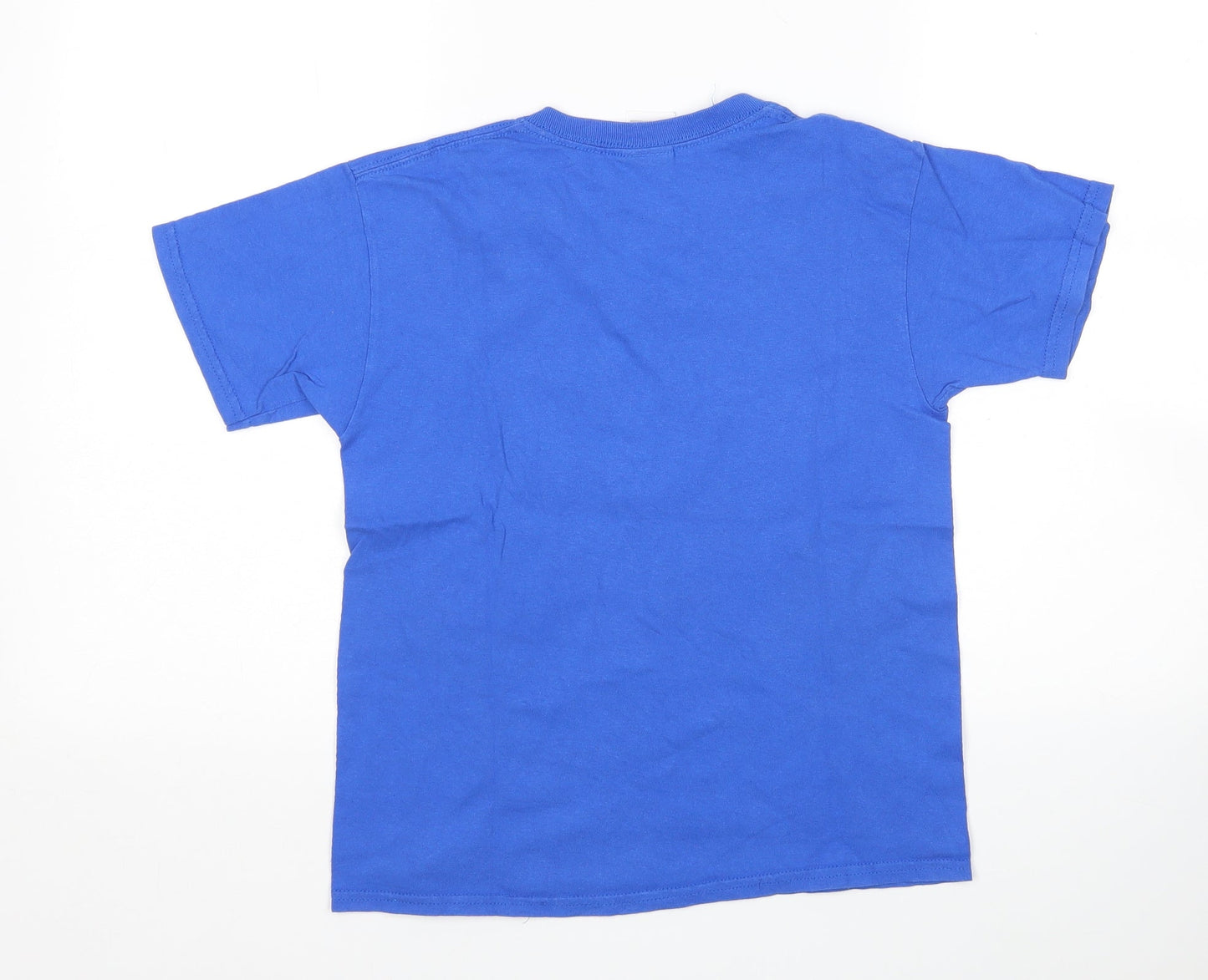 Gildan Boys Blue  Cotton Basic T-Shirt Size M Round Neck