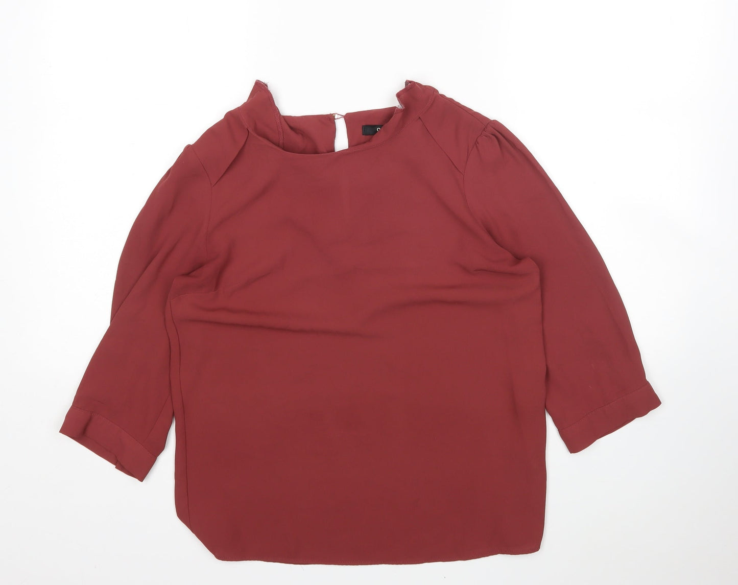 Oasis Womens Pink  Polyester Basic Blouse Size 10 Round Neck