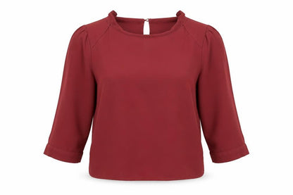Oasis Womens Pink  Polyester Basic Blouse Size 10 Round Neck