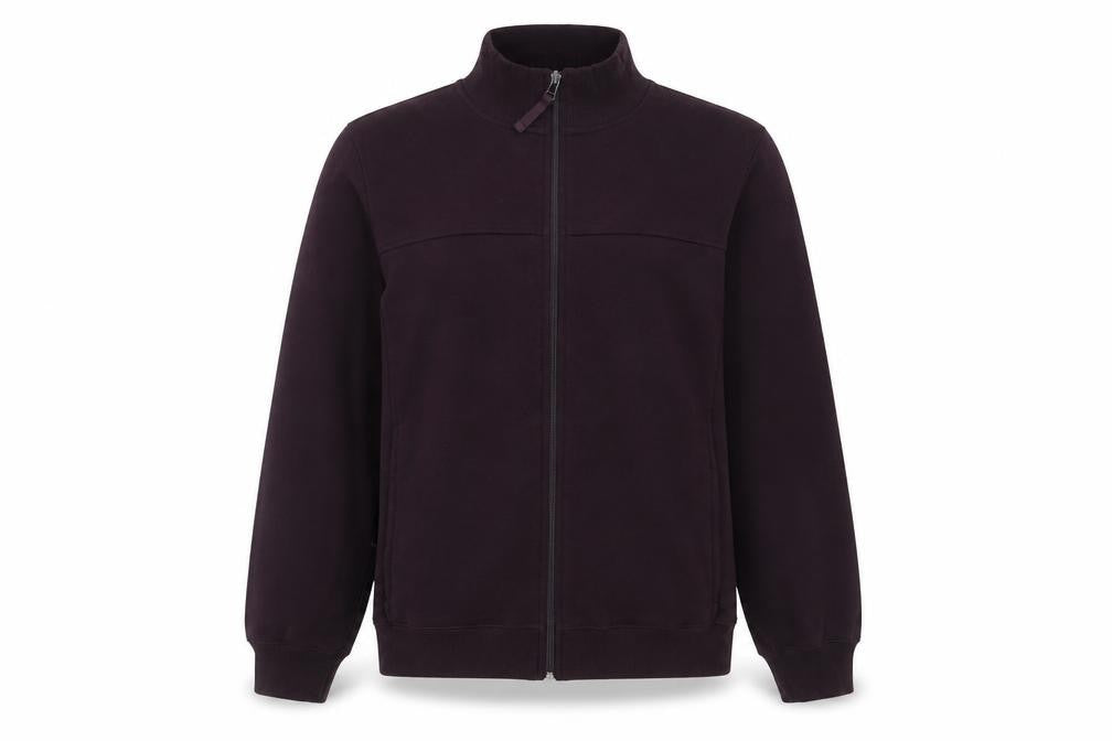 Bonmarché Womens Purple Round Neck Polyester Full Zip Jumper Size M