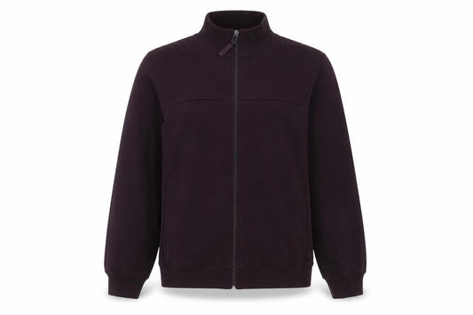Bonmarché Womens Purple Round Neck Polyester Full Zip Jumper Size M