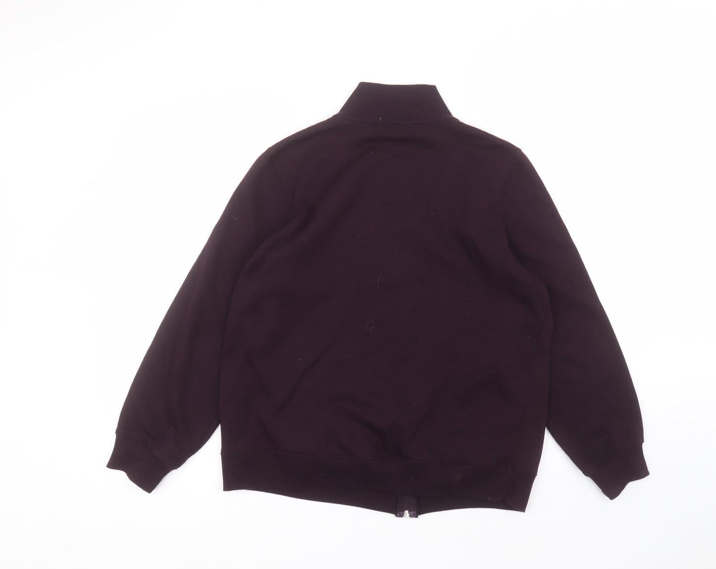 Bonmarché Womens Purple Round Neck  Polyester Full Zip Jumper Size M