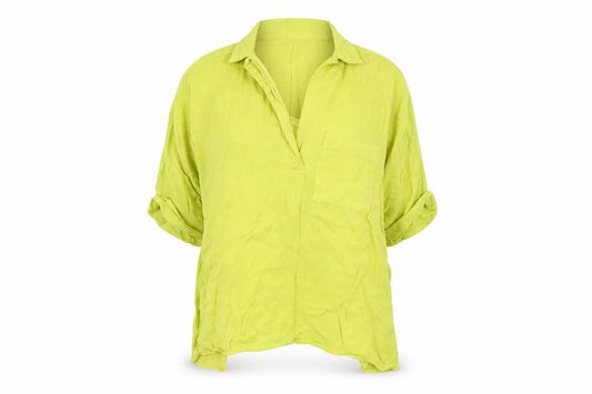 River Island Womens Green  Viscose Basic Blouse Size 6 Collared