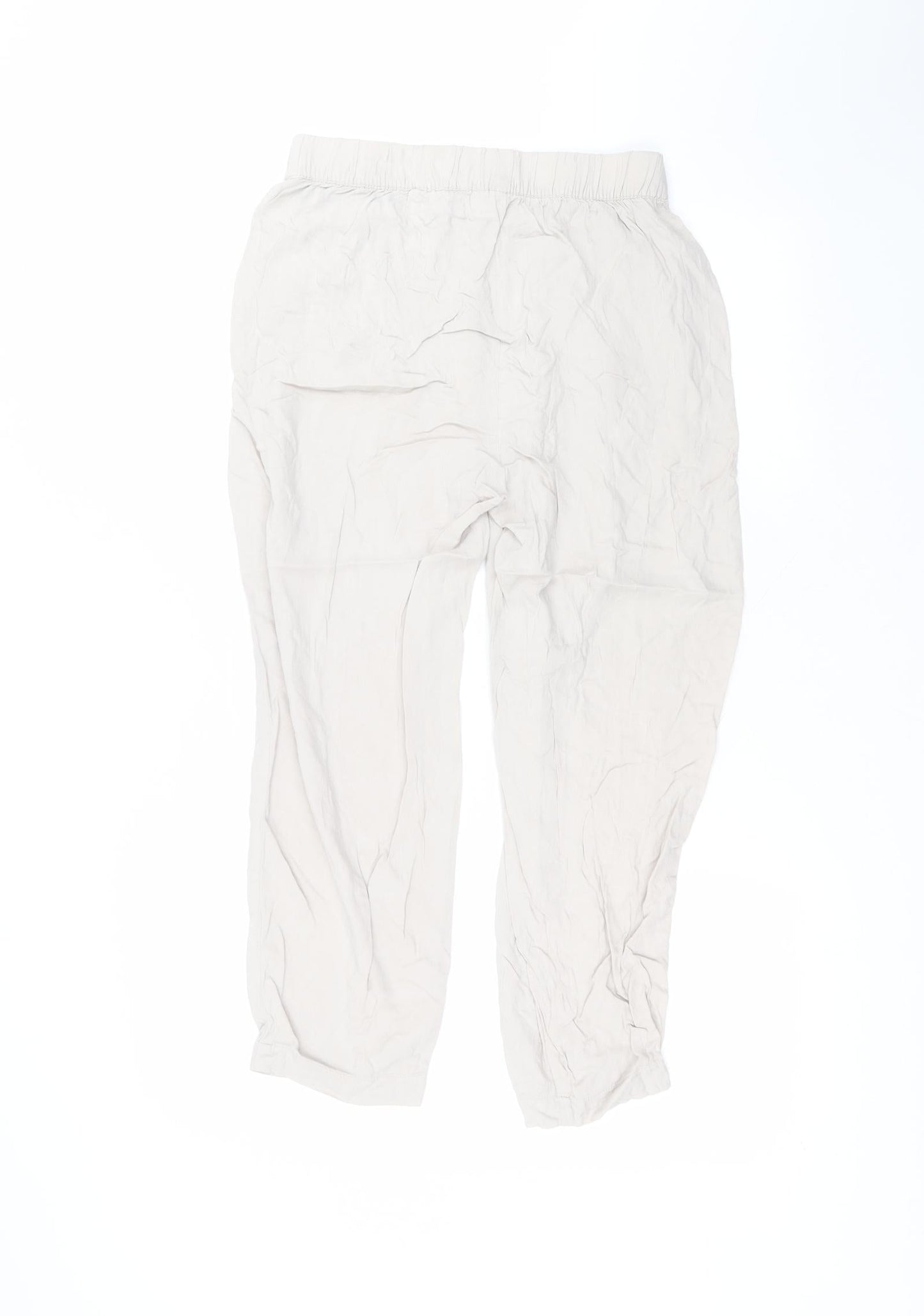 H&M Womens Grey  Viscose Trousers  Size 10 L22 in Regular