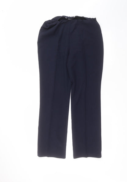 Bonmarché Womens Blue Polyester Trousers Size 10 L27 in Regular
