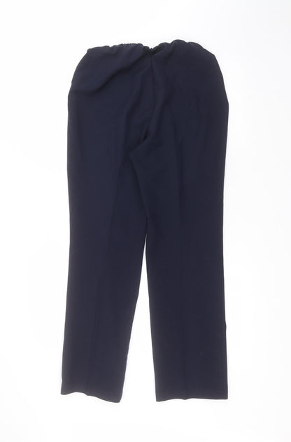 Bonmarché Womens Blue Polyester Trousers Size 10 L27 in Regular