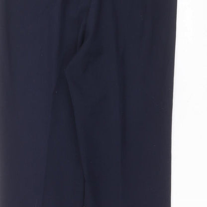 Bonmarché Womens Blue Polyester Trousers Size 10 L27 in Regular
