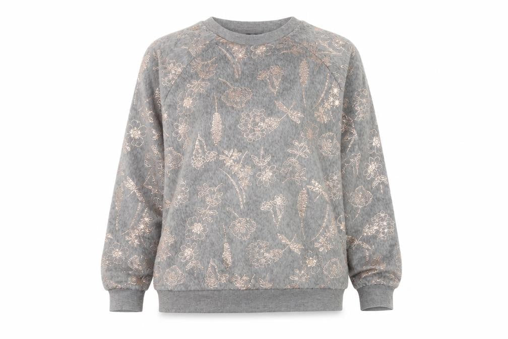 F&F Womens Grey Round Neck  Polyester Pullover Jumper Size S