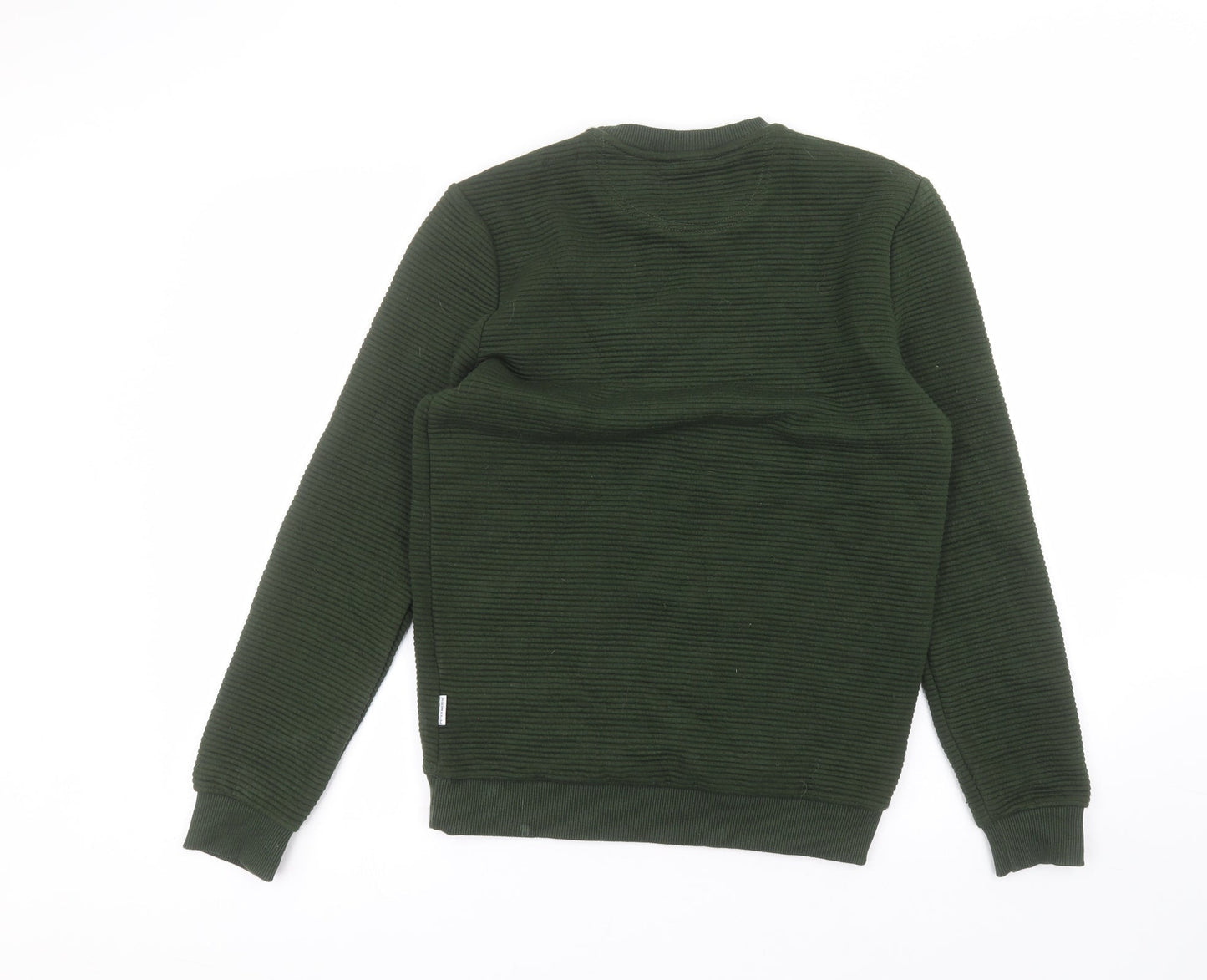 Peter Werth Womens Green Round Neck  Polyester Pullover Jumper Size S