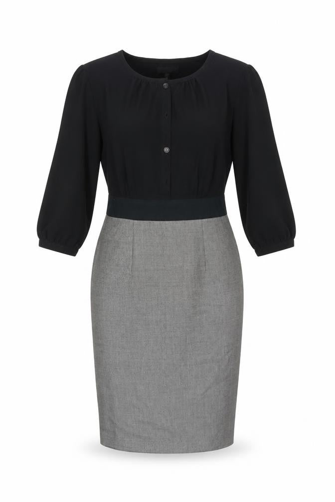 NEXT Womens Multicoloured Colourblock Polyester Pencil Dress  Size 8  Round Neck
