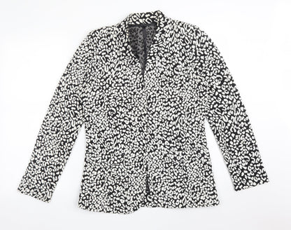 Next Womens Multicoloured Animal Print Cotton Jacket Blazer Size 14