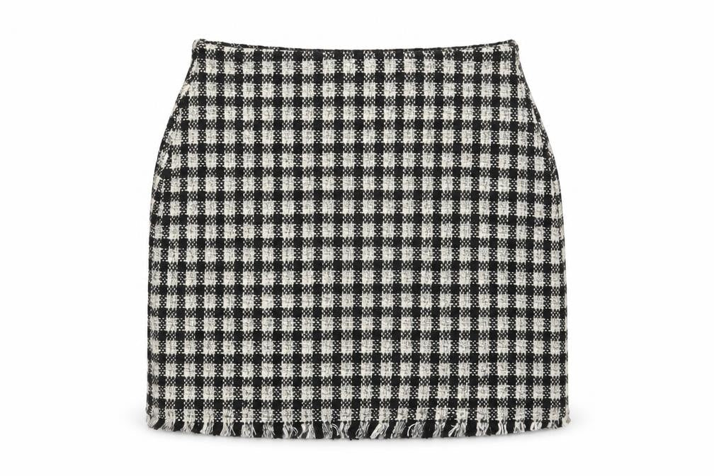 Pull&Bear Womens Multicoloured Check Cotton Straight & Pencil Skirt Size S