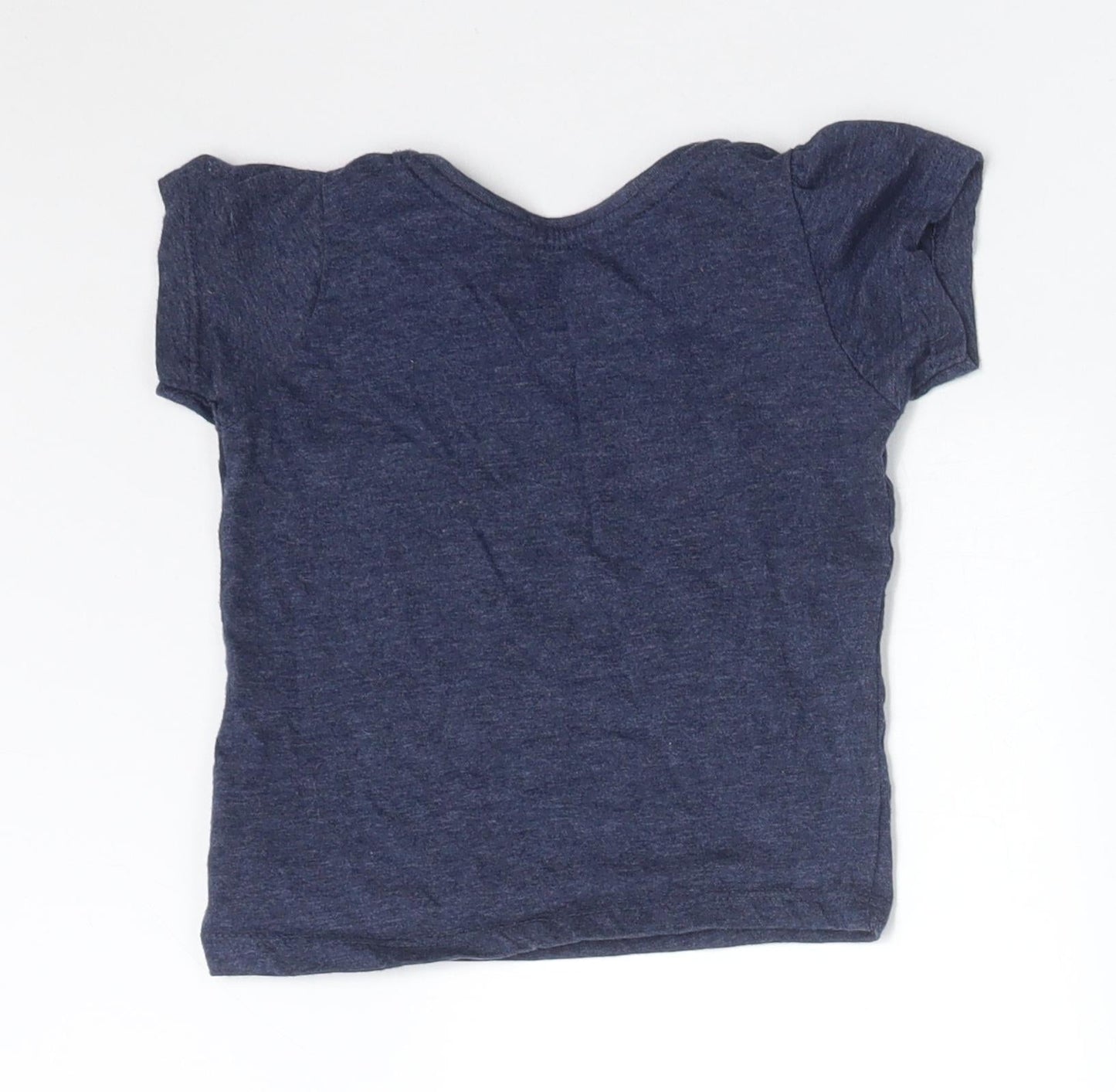 Young Dimension Girls Blue Floral Cotton Basic T-Shirt Size 12-18 Months Round Neck  - I LOVE MY GRANDMA AND SHE LOVES ME