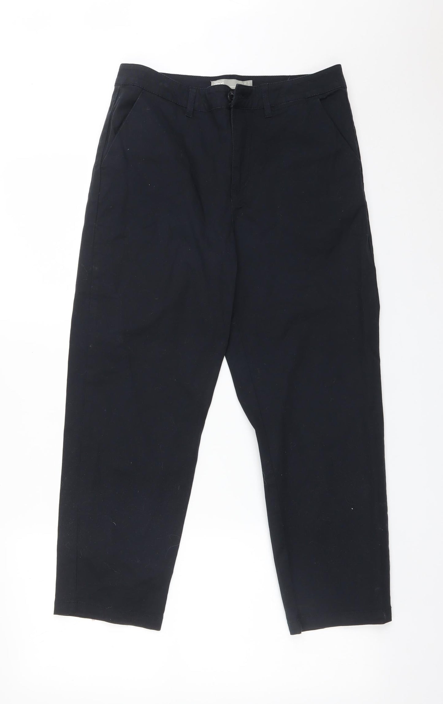ASOS Womens Blue  Cotton Chino Trousers Size 8 L24 in Regular