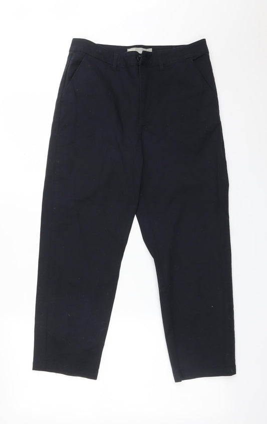 ASOS Womens Blue  Cotton Chino Trousers Size 8 L24 in Regular