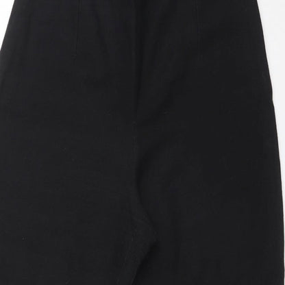 Preloved Wallis Womens Black  Linen Trousers  Size 12 L23 in Regular - Detail