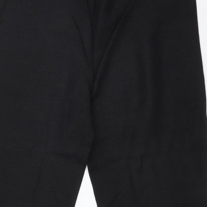 Preloved Wallis Womens Black  Linen Trousers  Size 12 L23 in Regular - Label