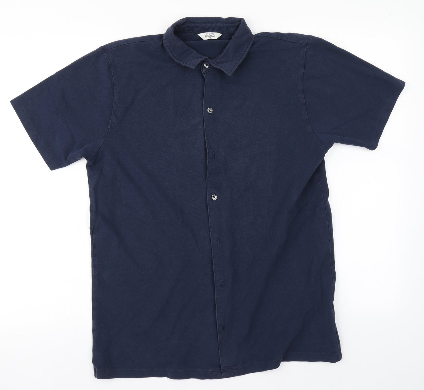 NEXT Mens Blue  Cotton  Button-Up Size M Collared
