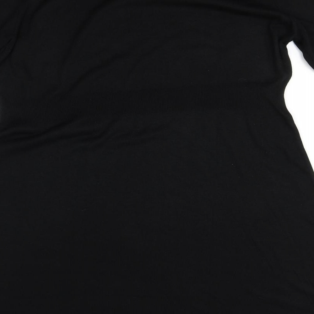 Preworn Womens Black   A-Line    Round Neck