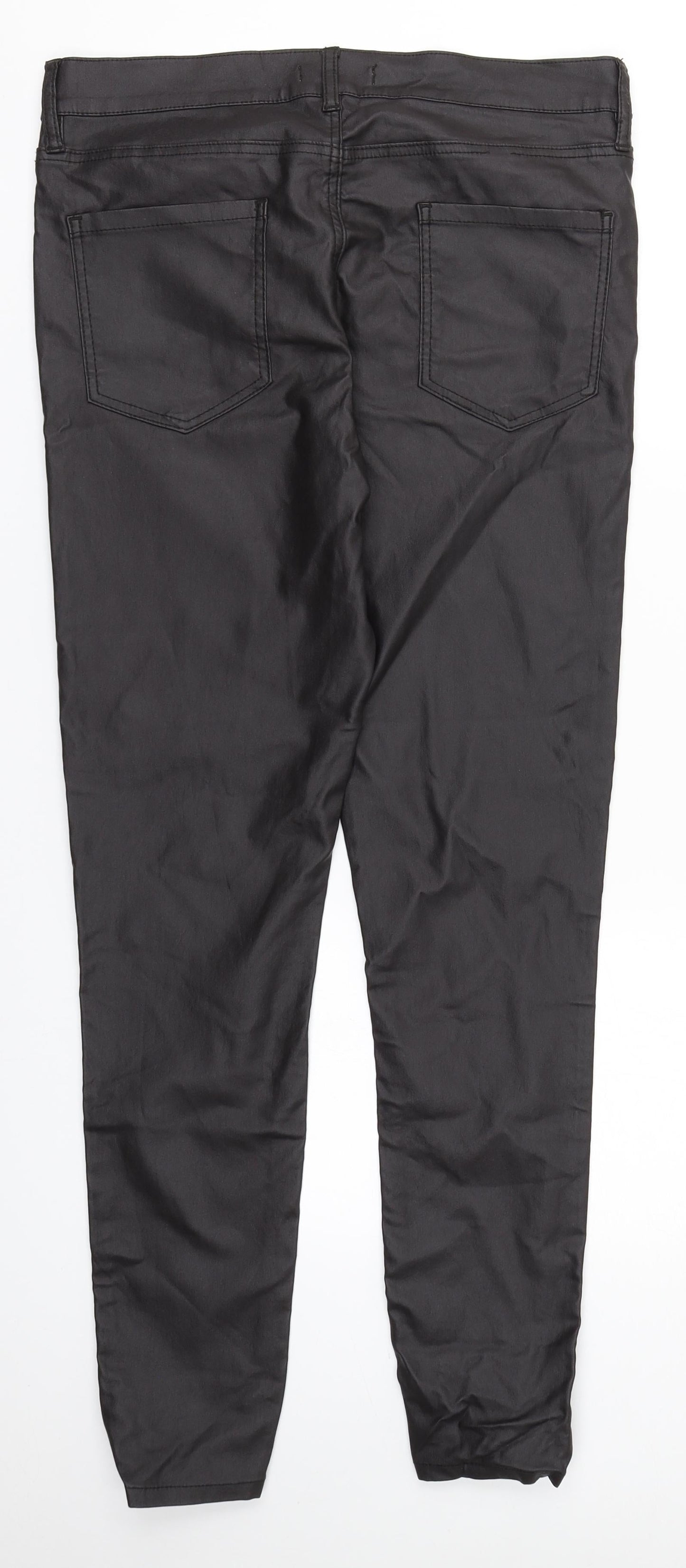 Oasis Womens Brown  Viscose Trousers  Size 16 L28 in Regular
