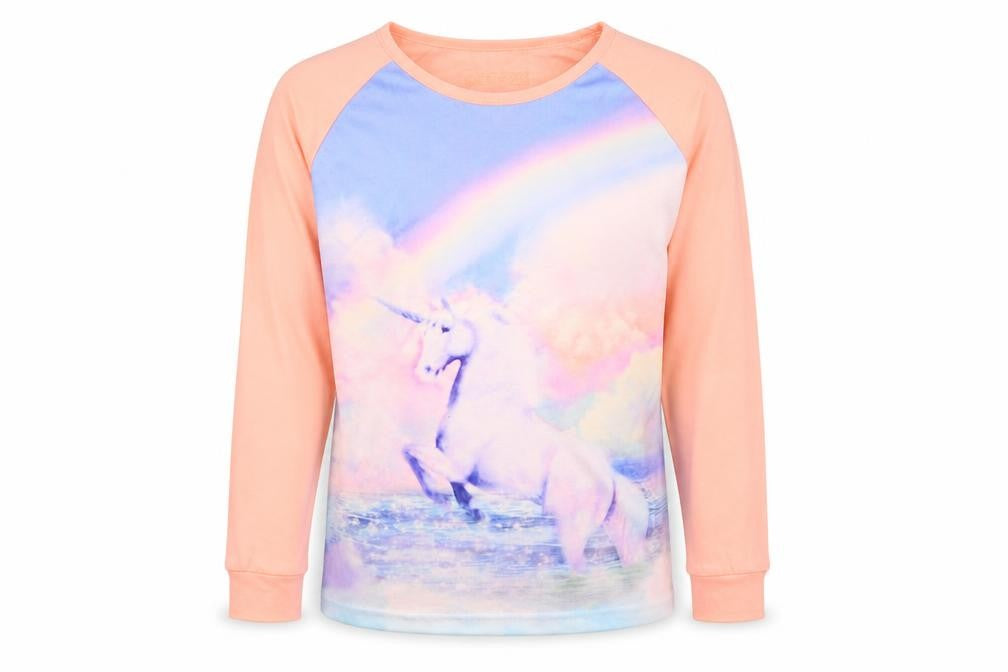 Marks & Spencer Girls Multicoloured Solid Polyester Top Pyjama Top Size 12-13 Years