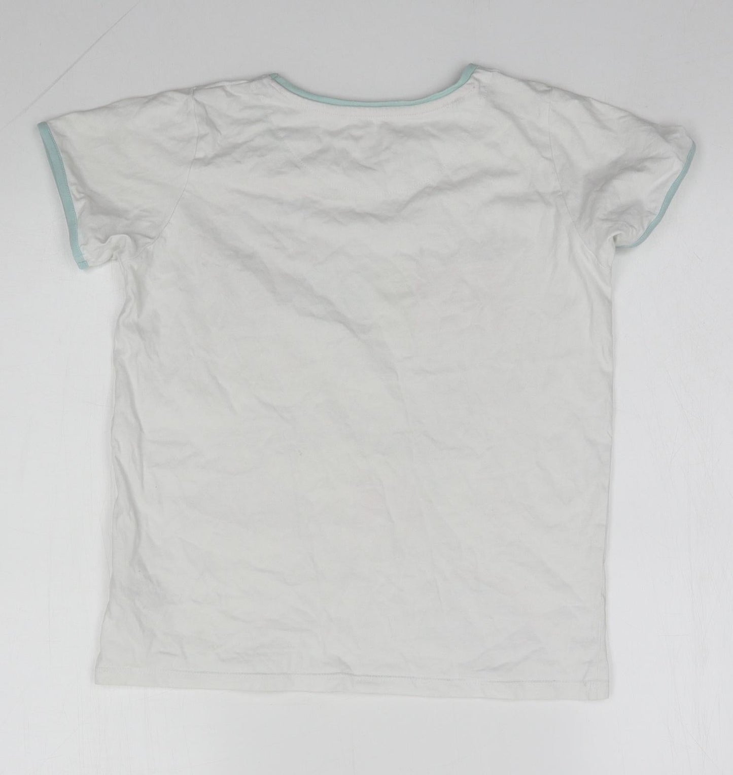 M&S Girls Multicoloured  100% Cotton Basic T-Shirt Size 12-13 Years Round Neck
