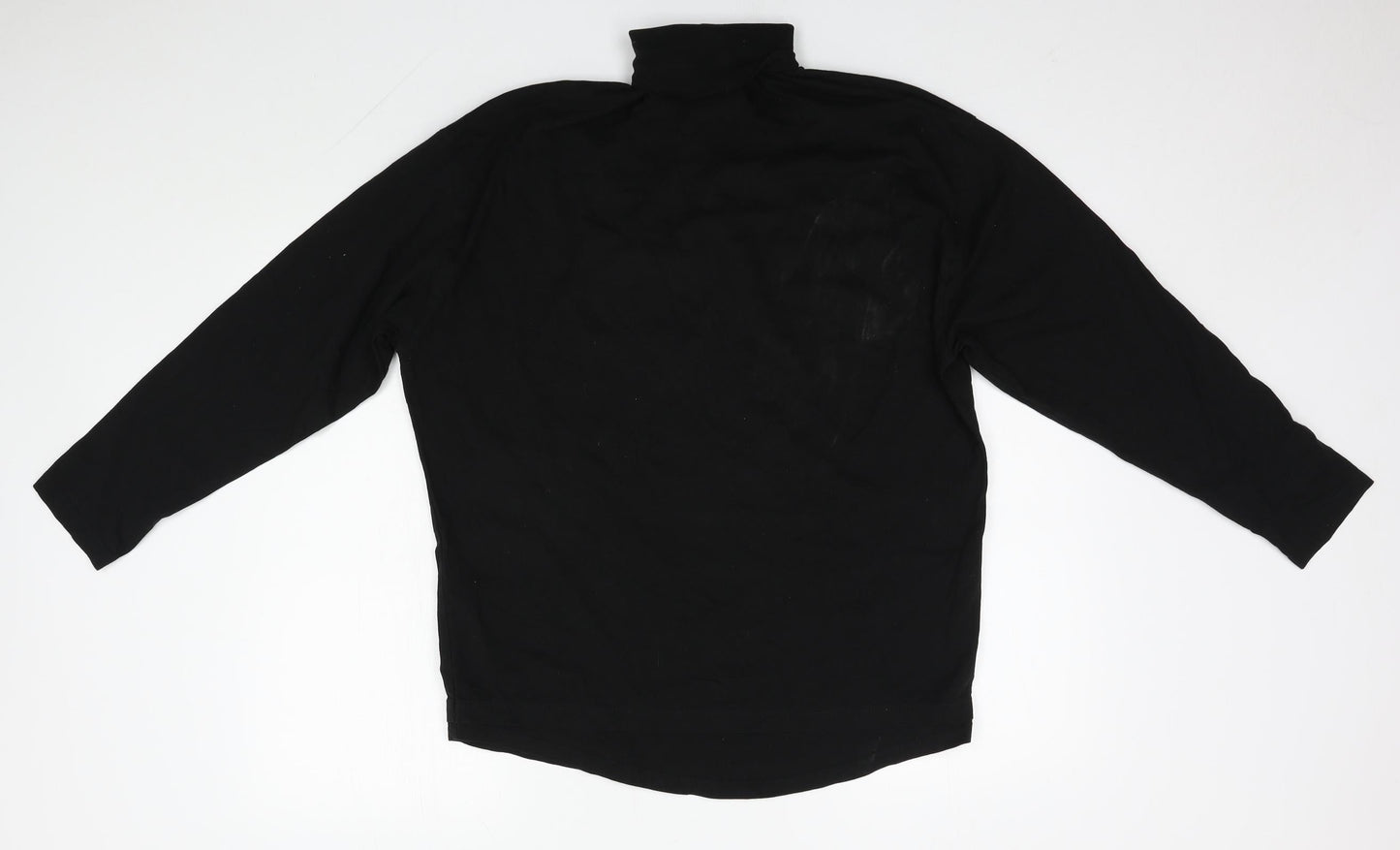 ASOS Womens Black Roll Neck  100% Cotton Pullover Jumper Size 2XS